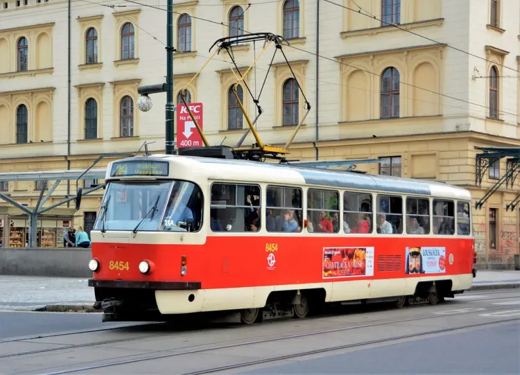 Tram transport in Prague