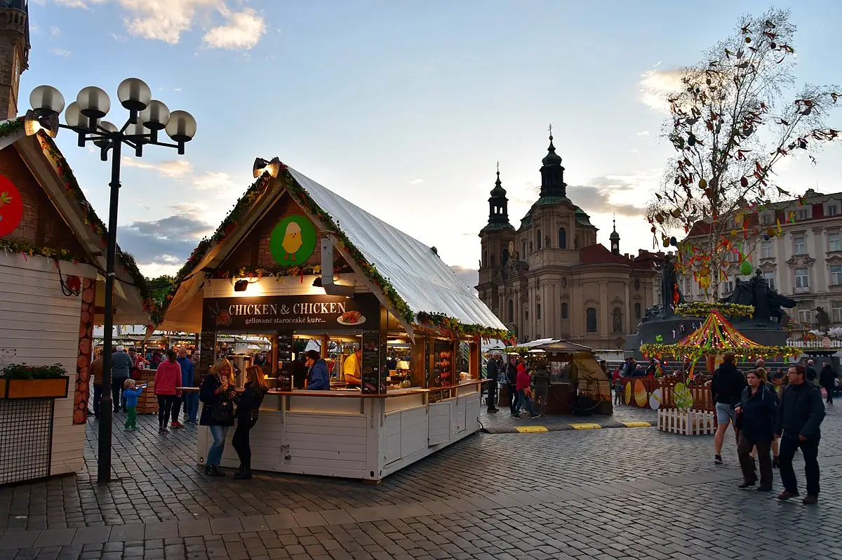 easter market old town square prague